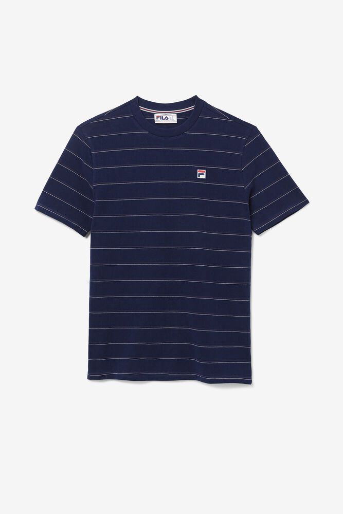 Fila Leon T-Shirt Navy - Mens - 89201TOKQ